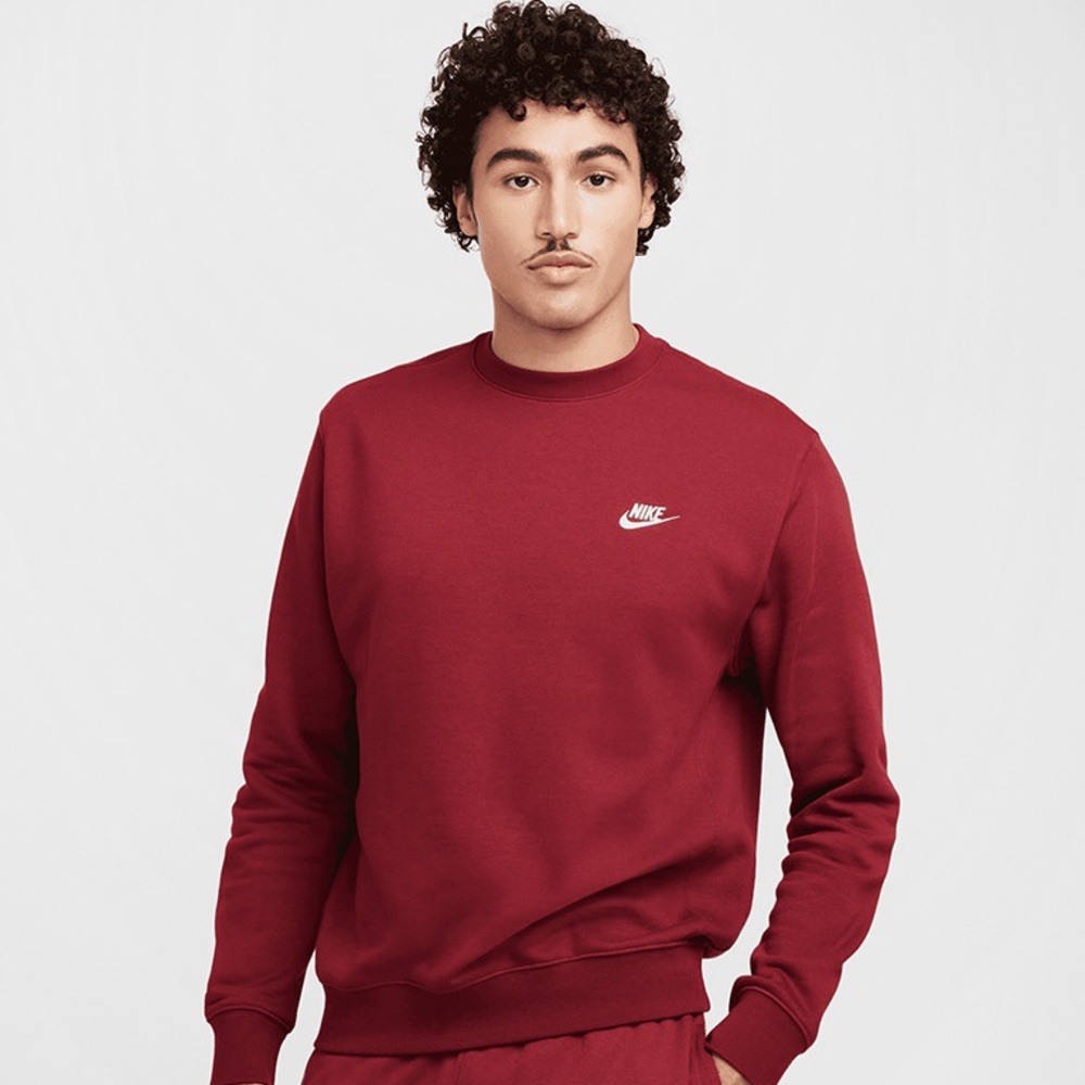 Nike Men's vintage Red Burgundy Crewneck Sweater